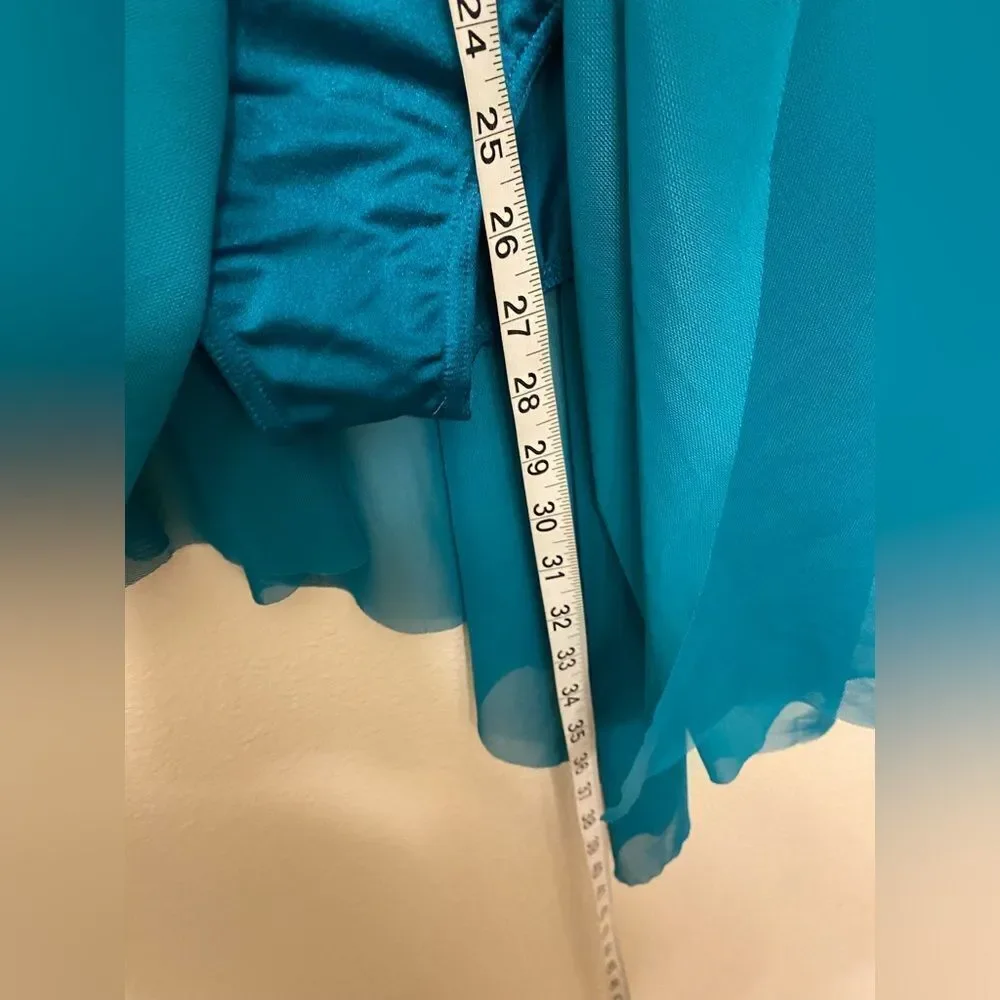 WEISSMAN solo Dance Costume lyrical aqua blue teal Original 16695 LA-Large adult